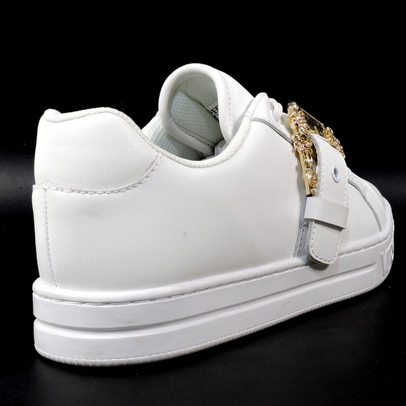 VERSACE JEANS COUTURE WOMEN'S WHITE LEATHER FASHION SNEAKERS - Picture 5 of 7